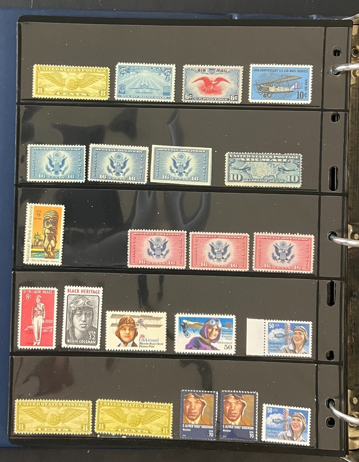 United States Stamp Collection On Stock Pages Airmails & Sheets MNH  ZAYIX