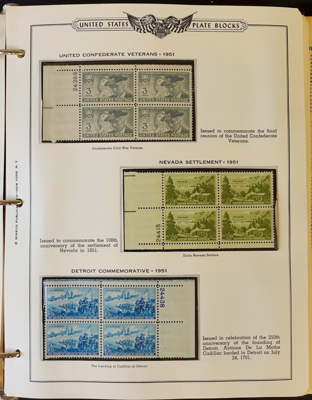 United States Plate Block Stamp Collection 5 Minkus Albums 1919-1974  ZAYIX