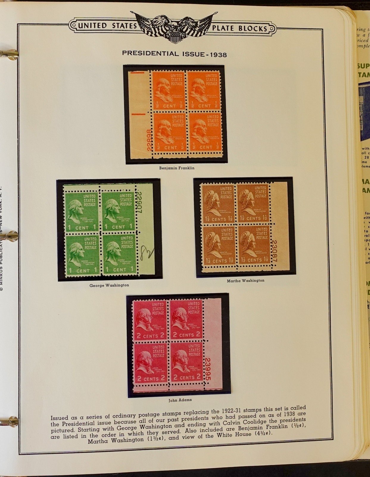 United States Plate Block Stamp Collection 5 Minkus Albums 1919-1974  ZAYIX