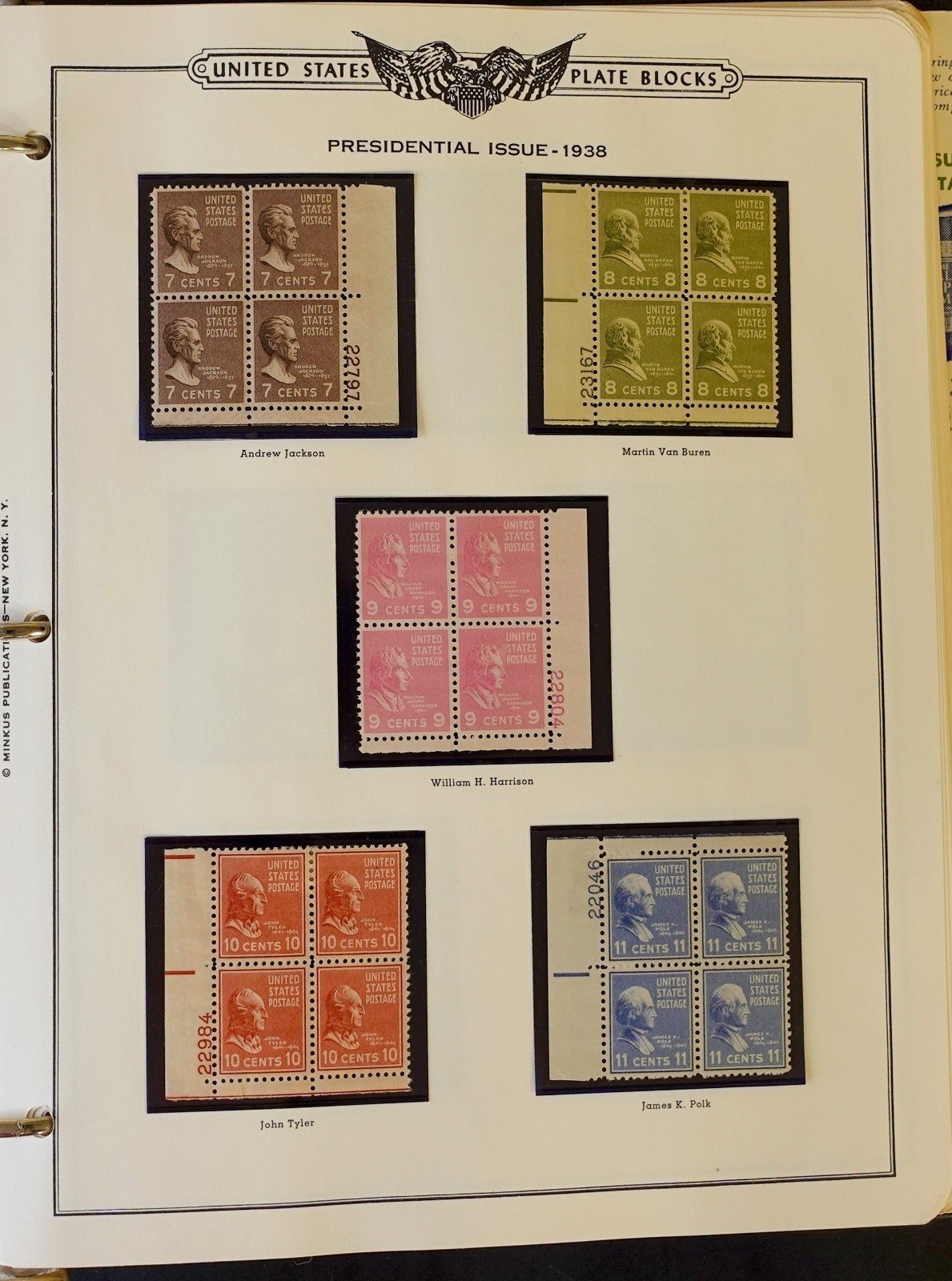 United States Plate Block Stamp Collection 5 Minkus Albums 1919-1974  ZAYIX