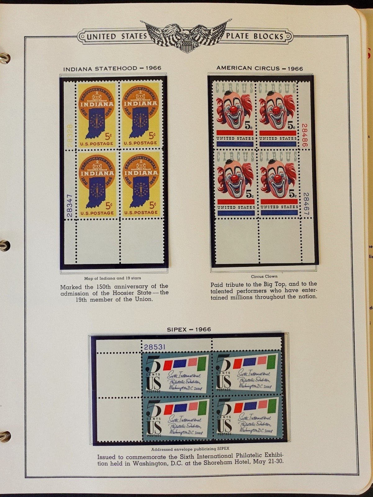 United States Plate Block Stamp Collection 5 Minkus Albums 1919-1974  ZAYIX