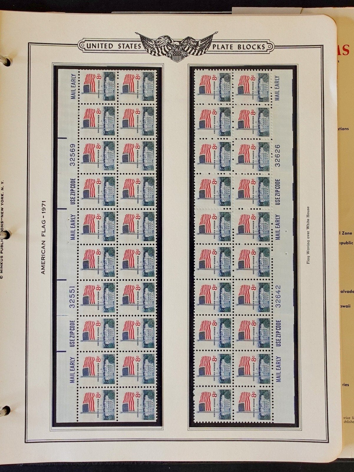 United States Plate Block Stamp Collection 5 Minkus Albums 1919-1974  ZAYIX