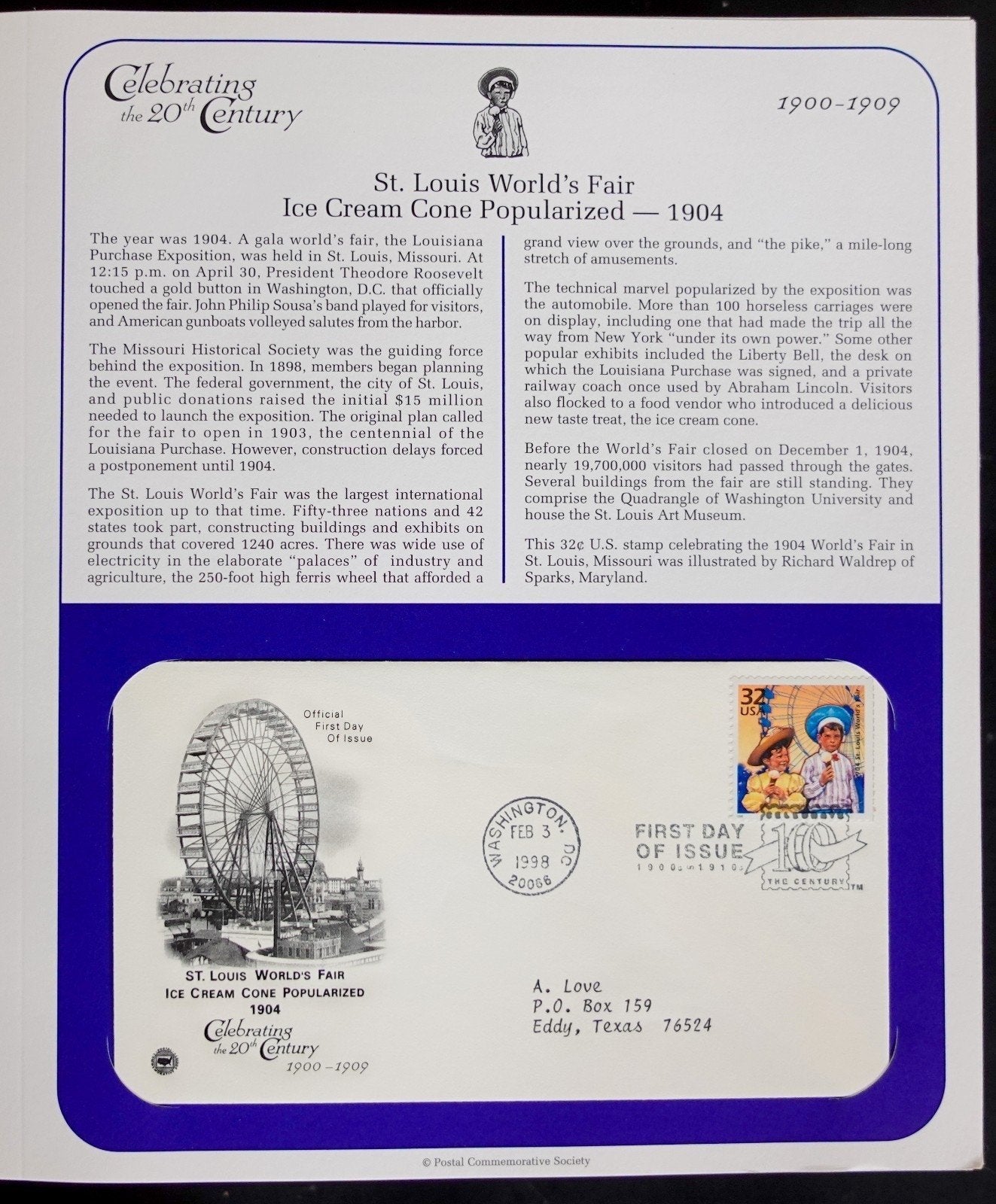 U.S. Celebrate The 20th Century First Day Cover Collection FDC 1998-2000  ZAYIX