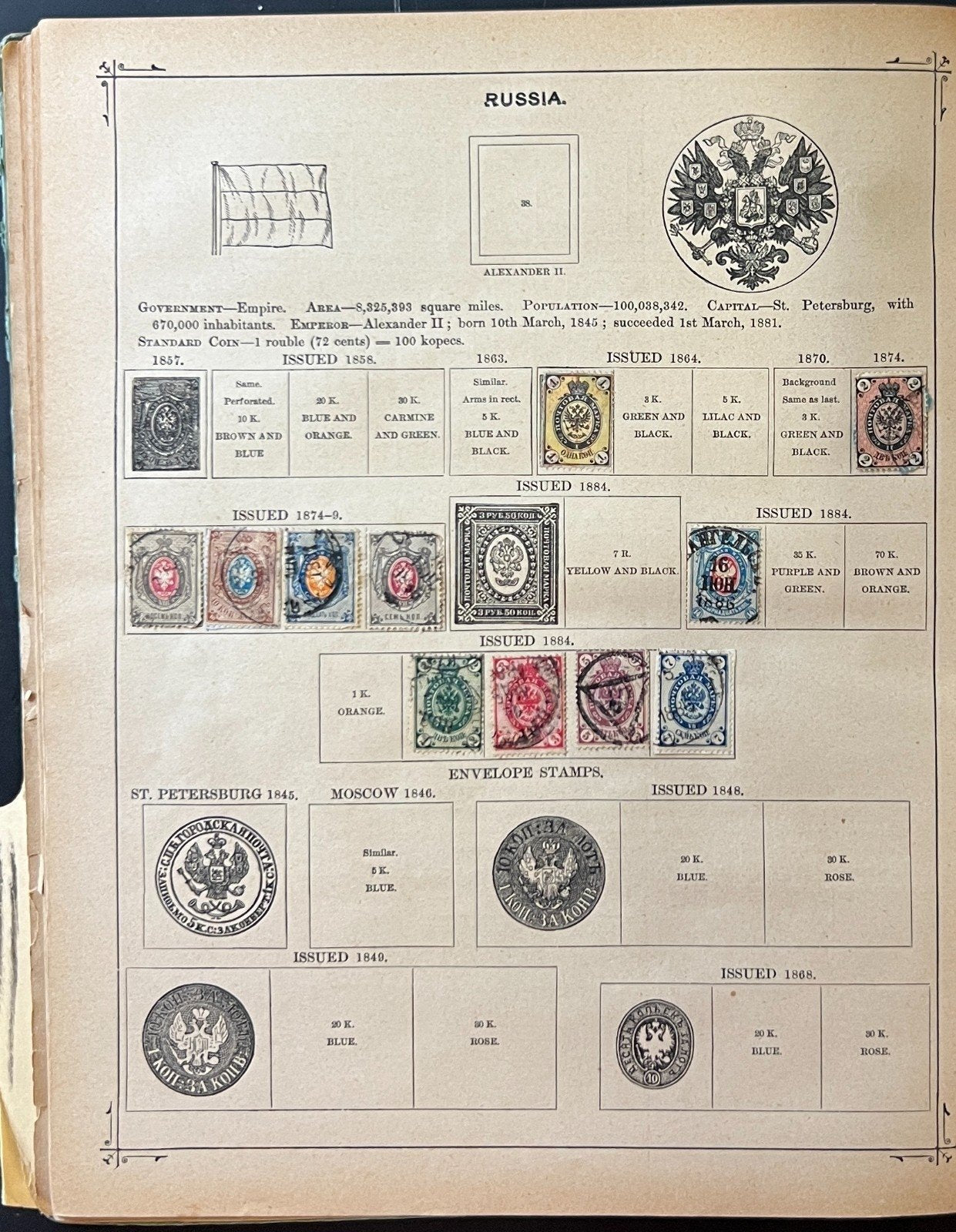 World Wide Stamp & Postal Stationery Collection Album Used ZAYIX
