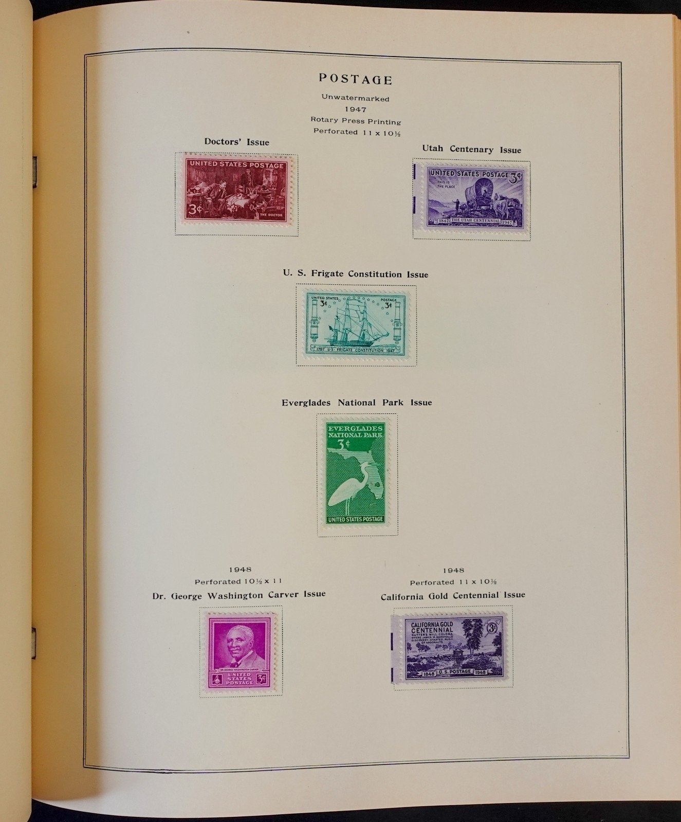 United States Stamp Collection Scott Album Mint Hinged 1919-1948  ZAYIX