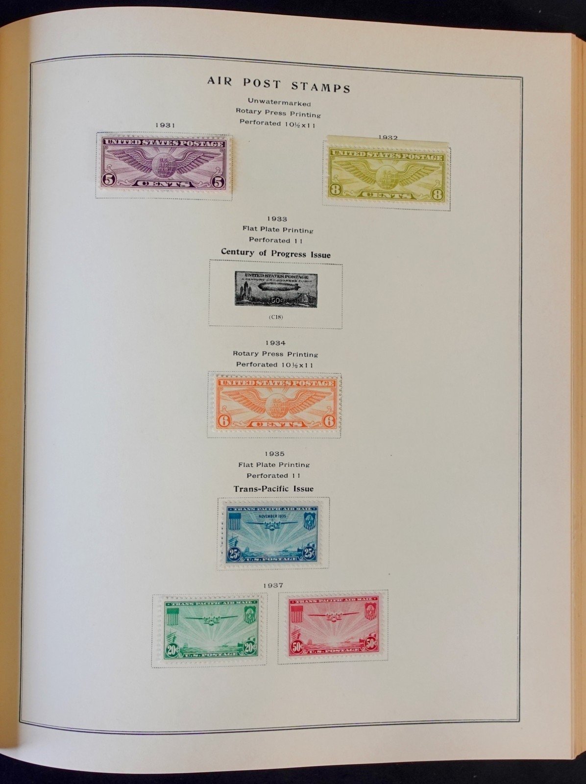 United States Stamp Collection Scott Album Mint Hinged 1919-1948  ZAYIX