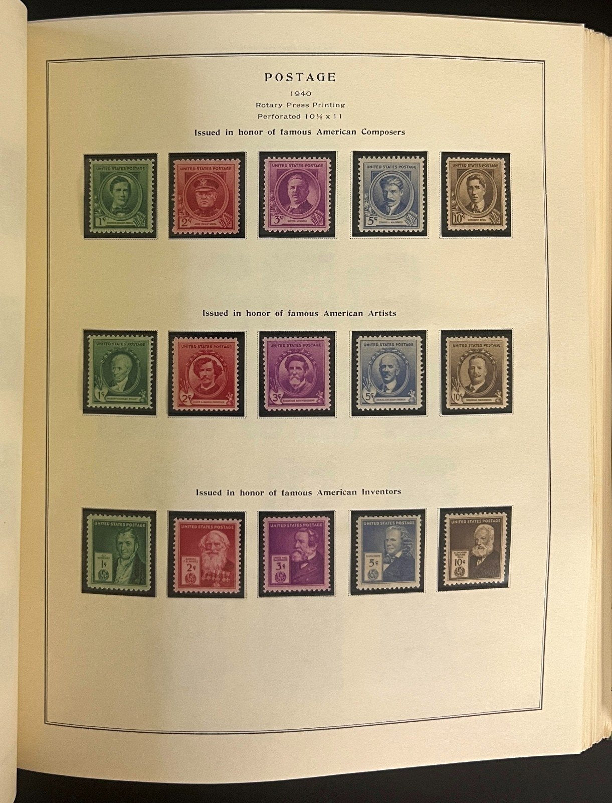 United States Stamp Collection Scott National Postage Album 1845-1989 ZAYIX
