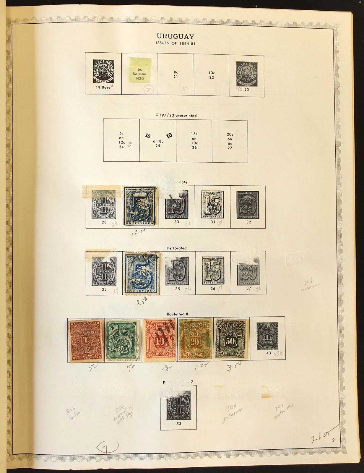 Uruguay Stamp Collection Minkus Album Used 1856-1985 ZAYIX