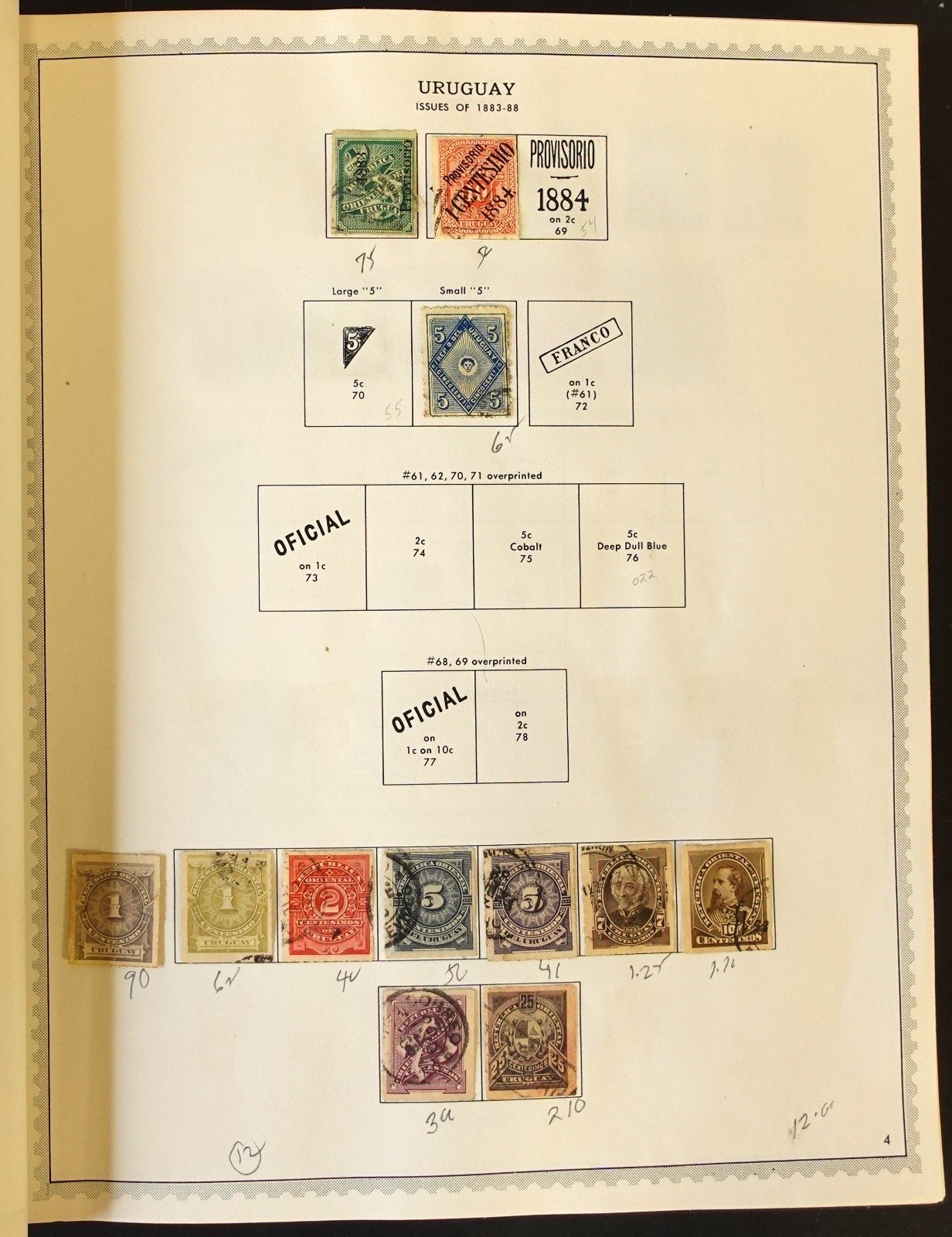 Uruguay Stamp Collection Minkus Album Used 1856-1985 ZAYIX