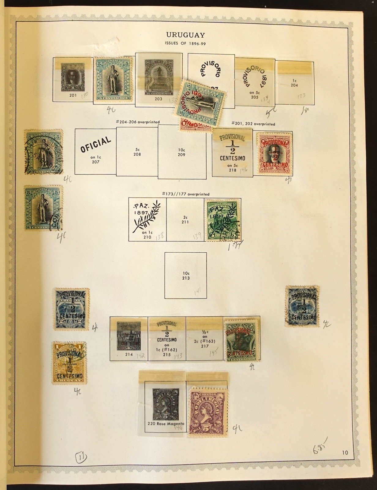 Uruguay Stamp Collection Minkus Album Used 1856-1985 ZAYIX