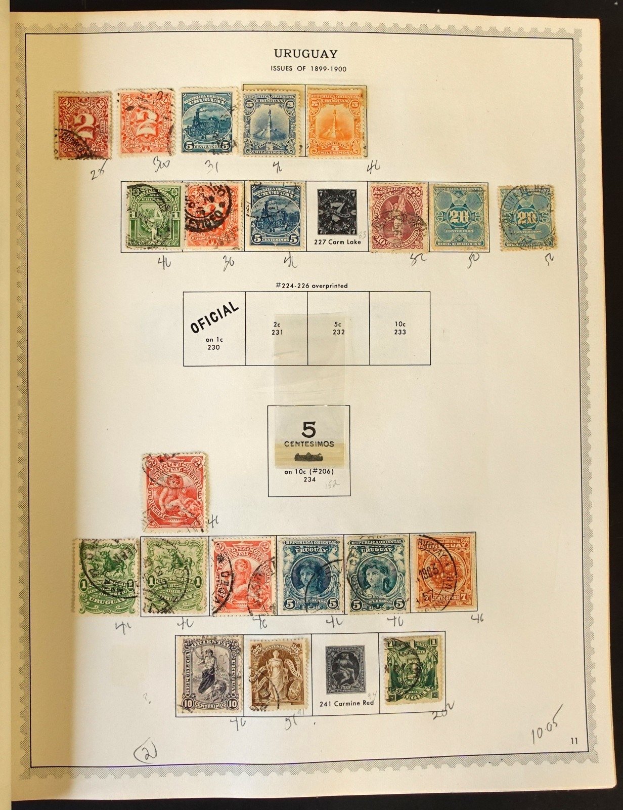 Uruguay Stamp Collection Minkus Album Used 1856-1985 ZAYIX