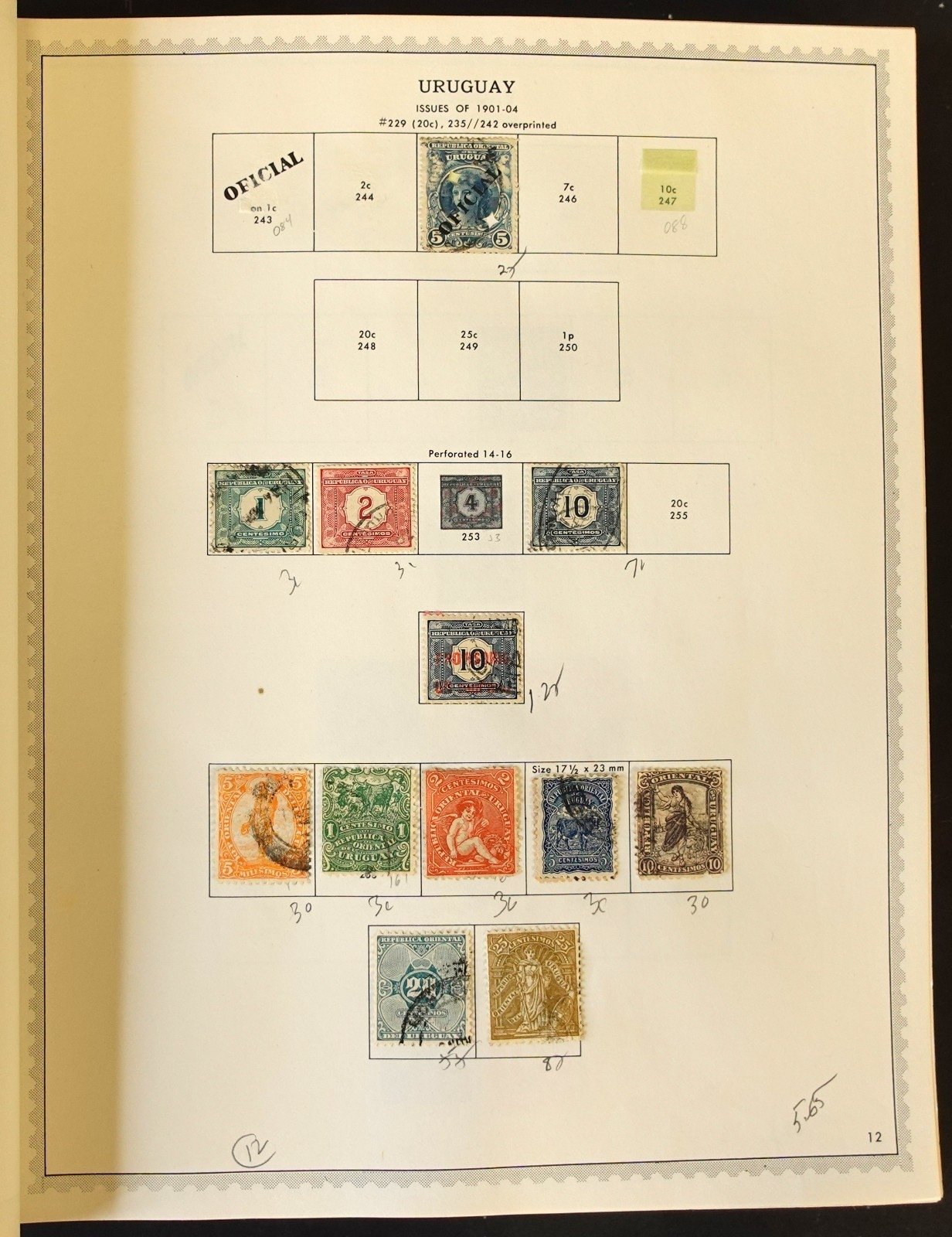 Uruguay Stamp Collection Minkus Album Used 1856-1985 ZAYIX