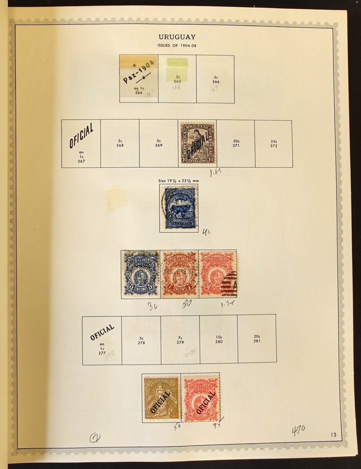 Uruguay Stamp Collection Minkus Album Used 1856-1985 ZAYIX