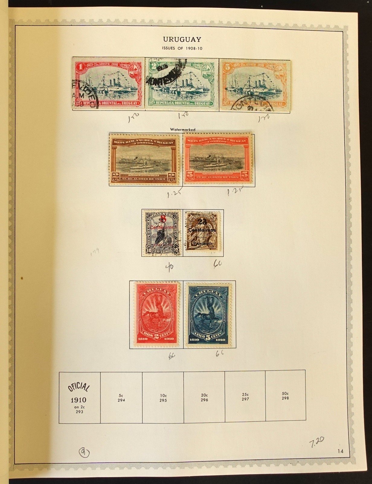 Uruguay Stamp Collection Minkus Album Used 1856-1985 ZAYIX