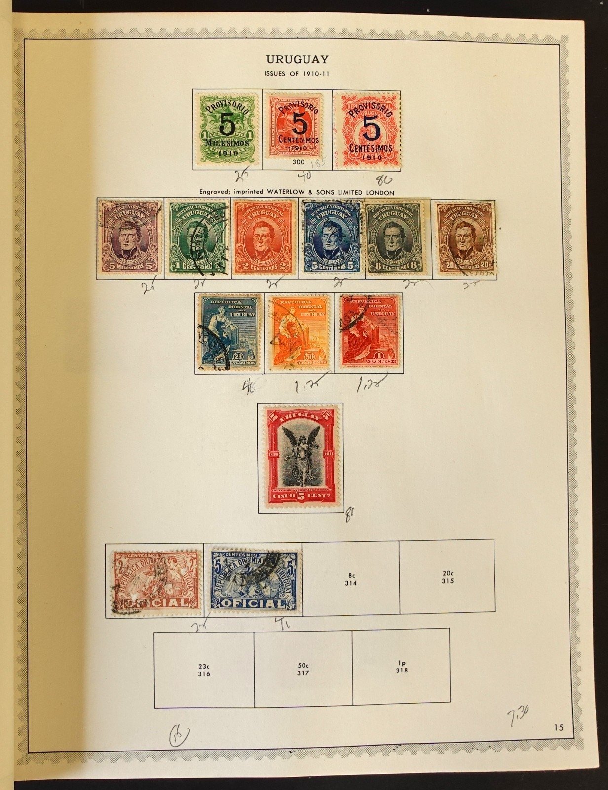 Uruguay Stamp Collection Minkus Album Used 1856-1985 ZAYIX