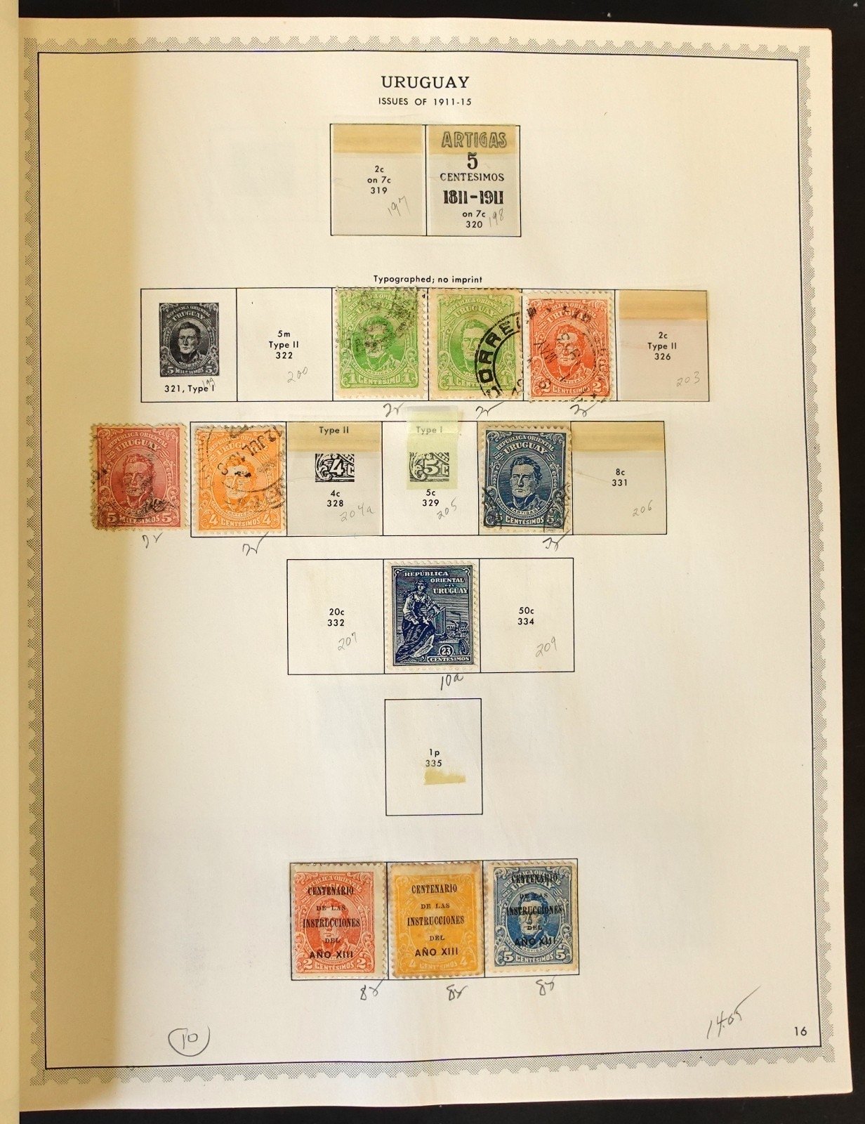 Uruguay Stamp Collection Minkus Album Used 1856-1985 ZAYIX