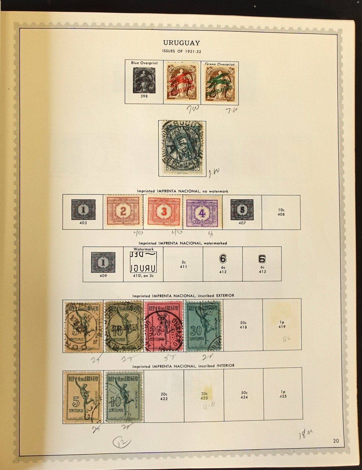 Uruguay Stamp Collection Minkus Album Used 1856-1985 ZAYIX