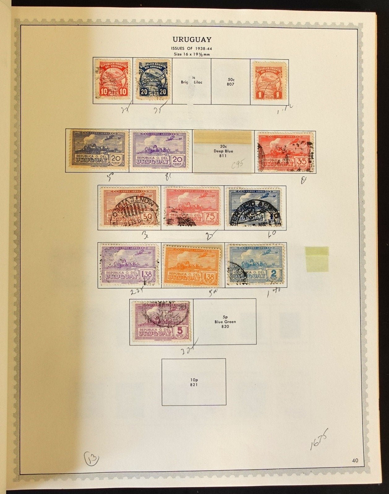 Uruguay Stamp Collection Minkus Album Used 1856-1985 ZAYIX