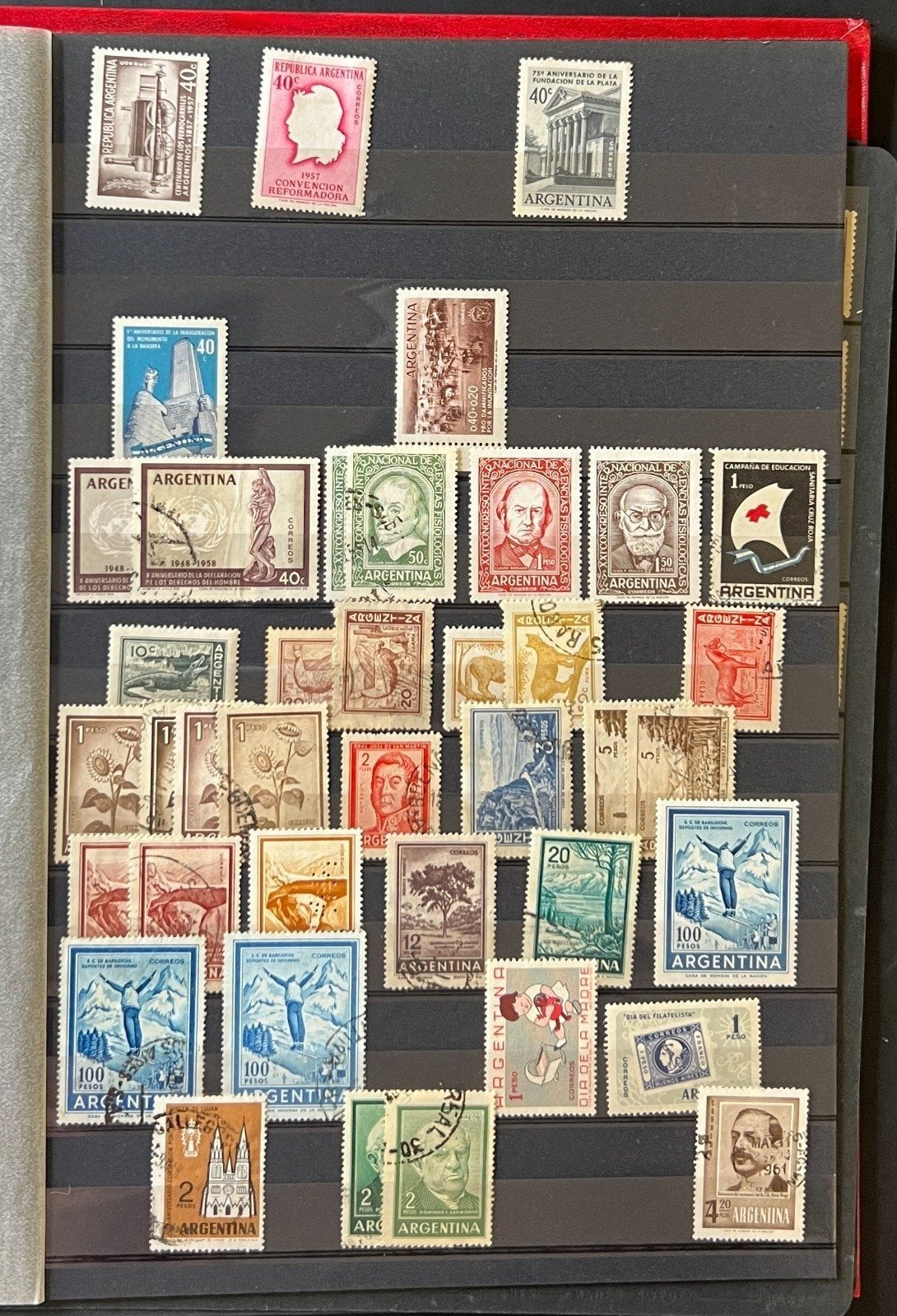 Argentina Stamp Collection Stockbook 18 Pages Mint & Used ZAYIX