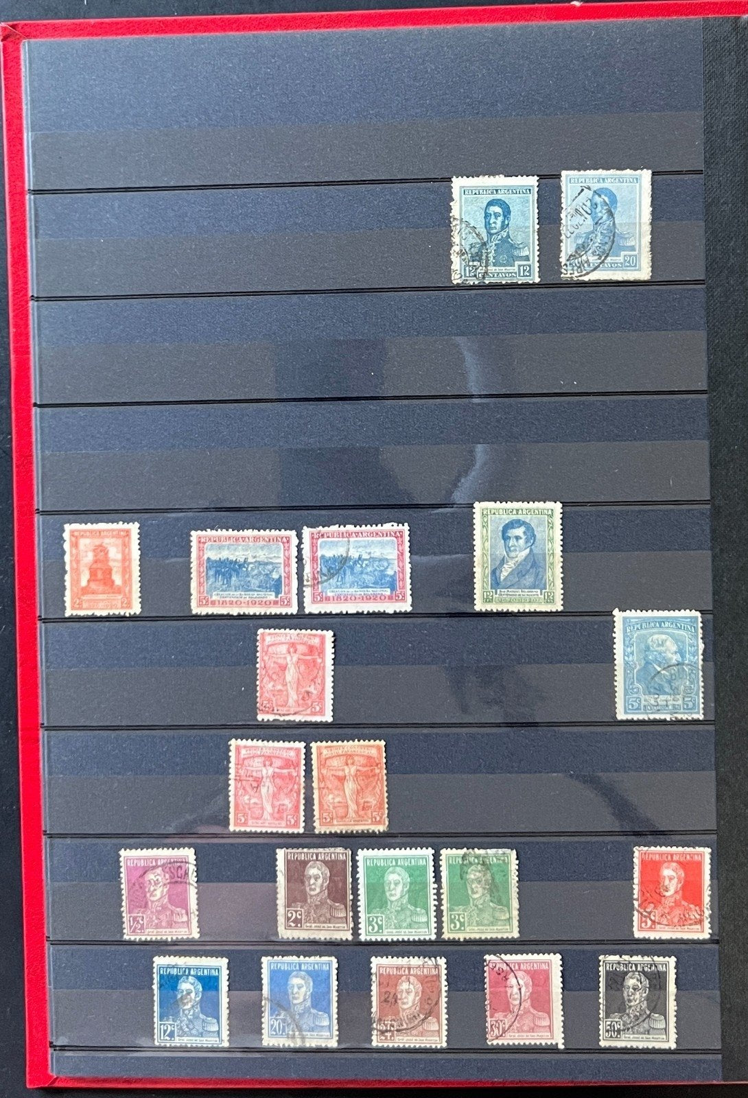Argentina Stamp Collection Stockbook 18 Pages Mint & Used ZAYIX