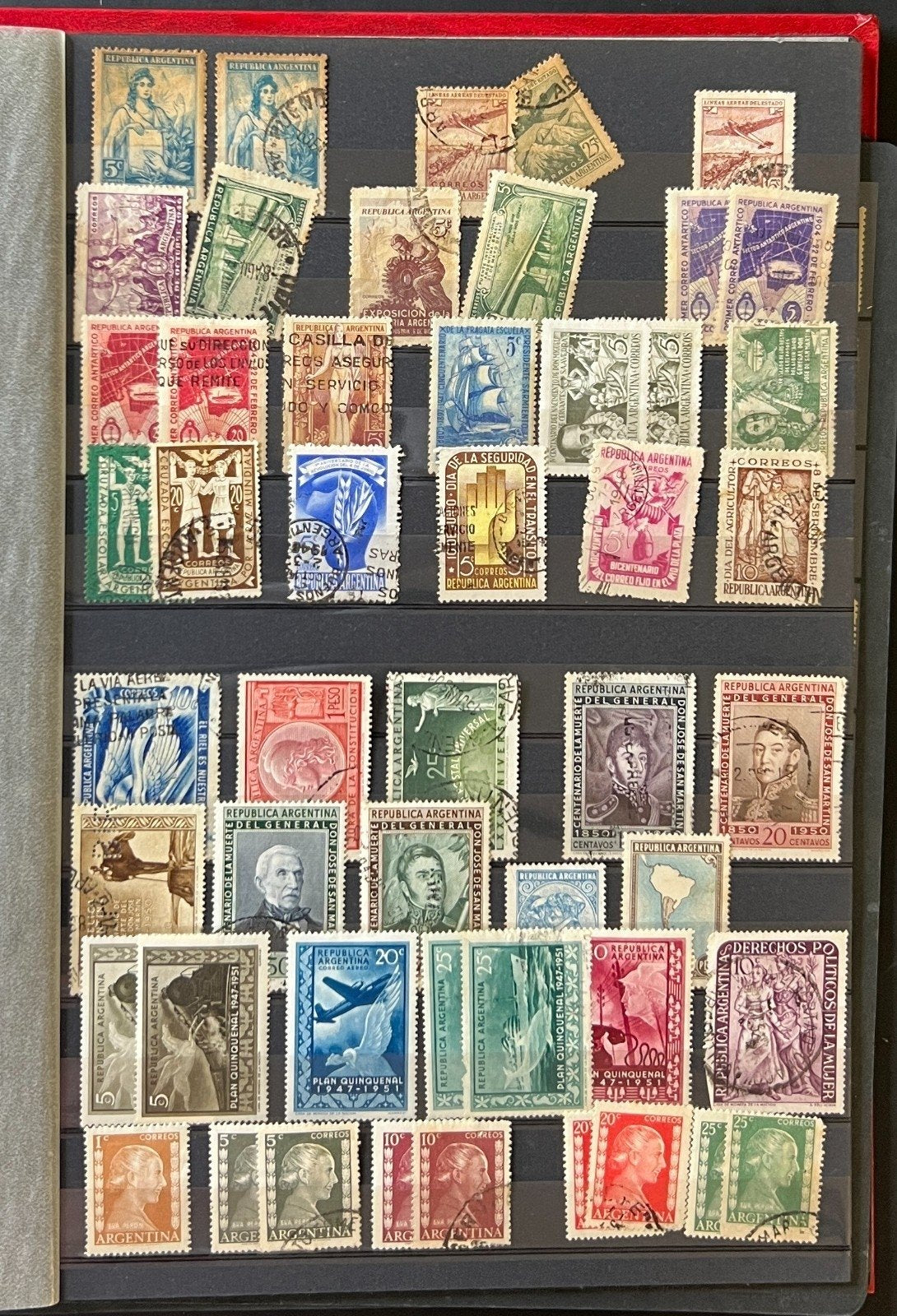 Argentina Stamp Collection Stockbook 18 Pages Mint & Used ZAYIX