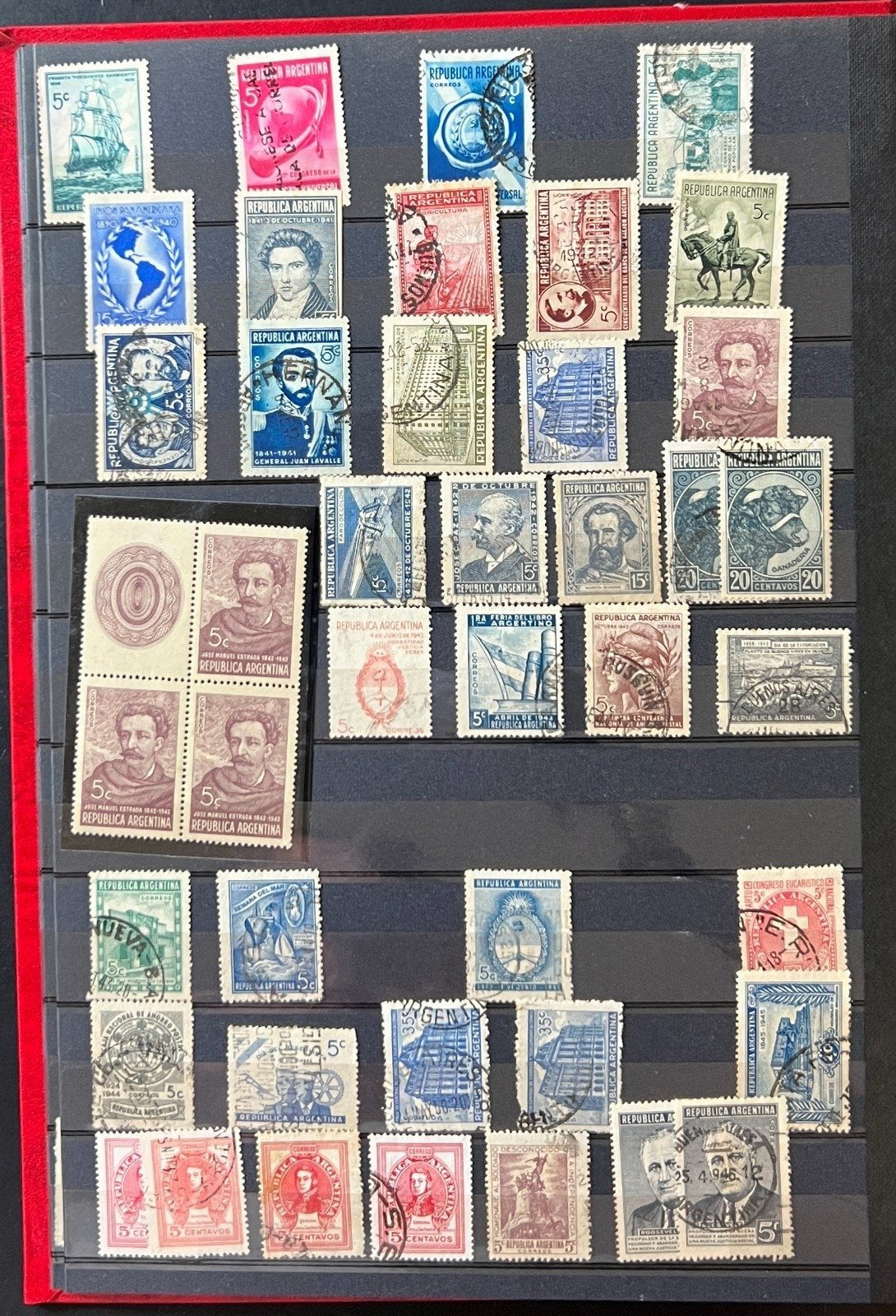 Argentina Stamp Collection Stockbook 18 Pages Mint & Used ZAYIX