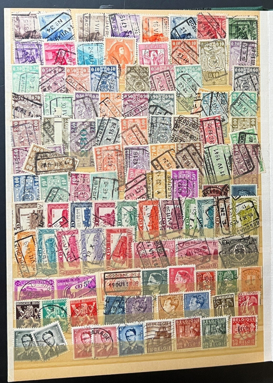 Europe Stamp Collection Stockbook 13 Pages Several Hundred Stamps ZAYIX