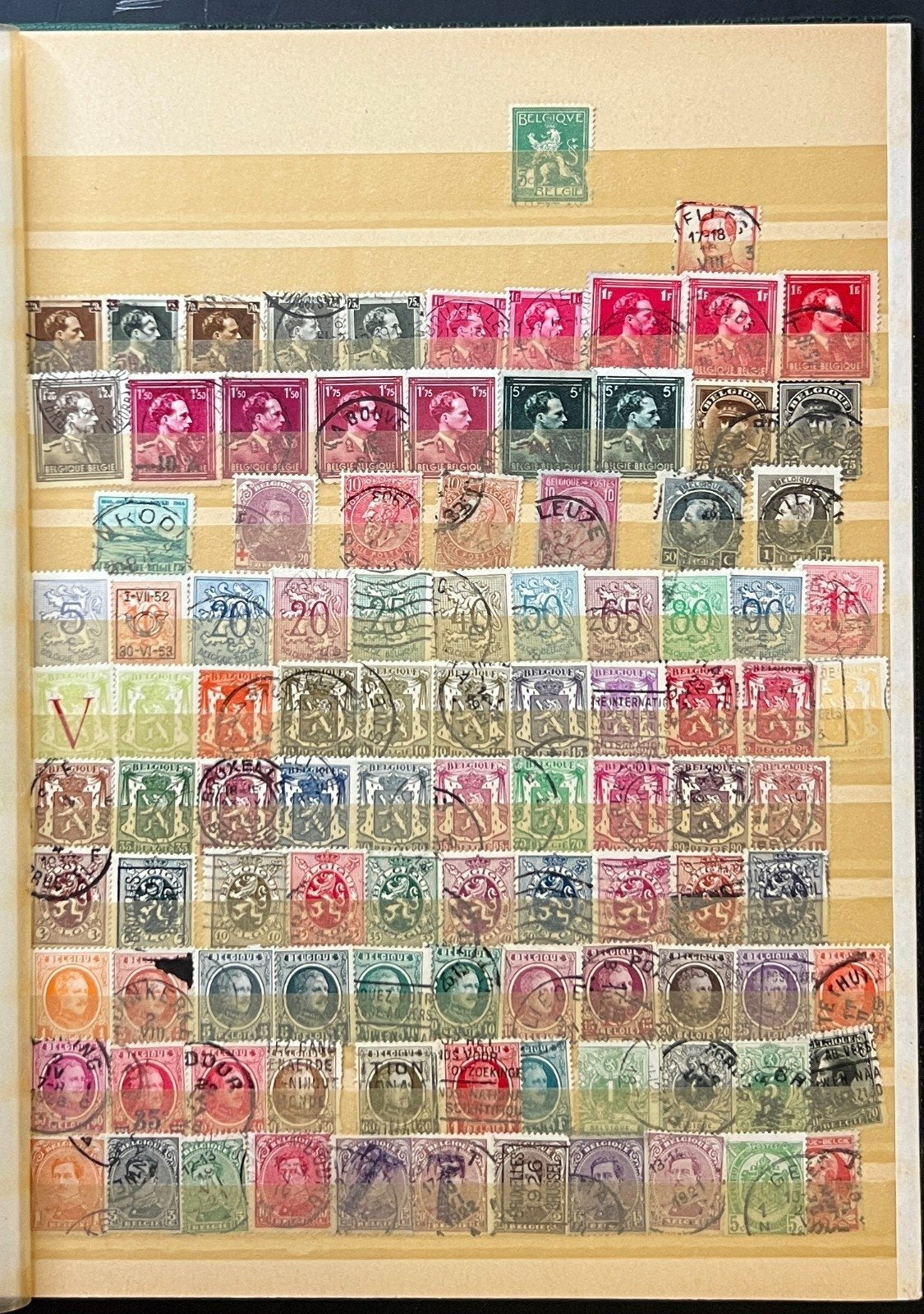 Europe Stamp Collection Stockbook 13 Pages Several Hundred Stamps ZAYIX