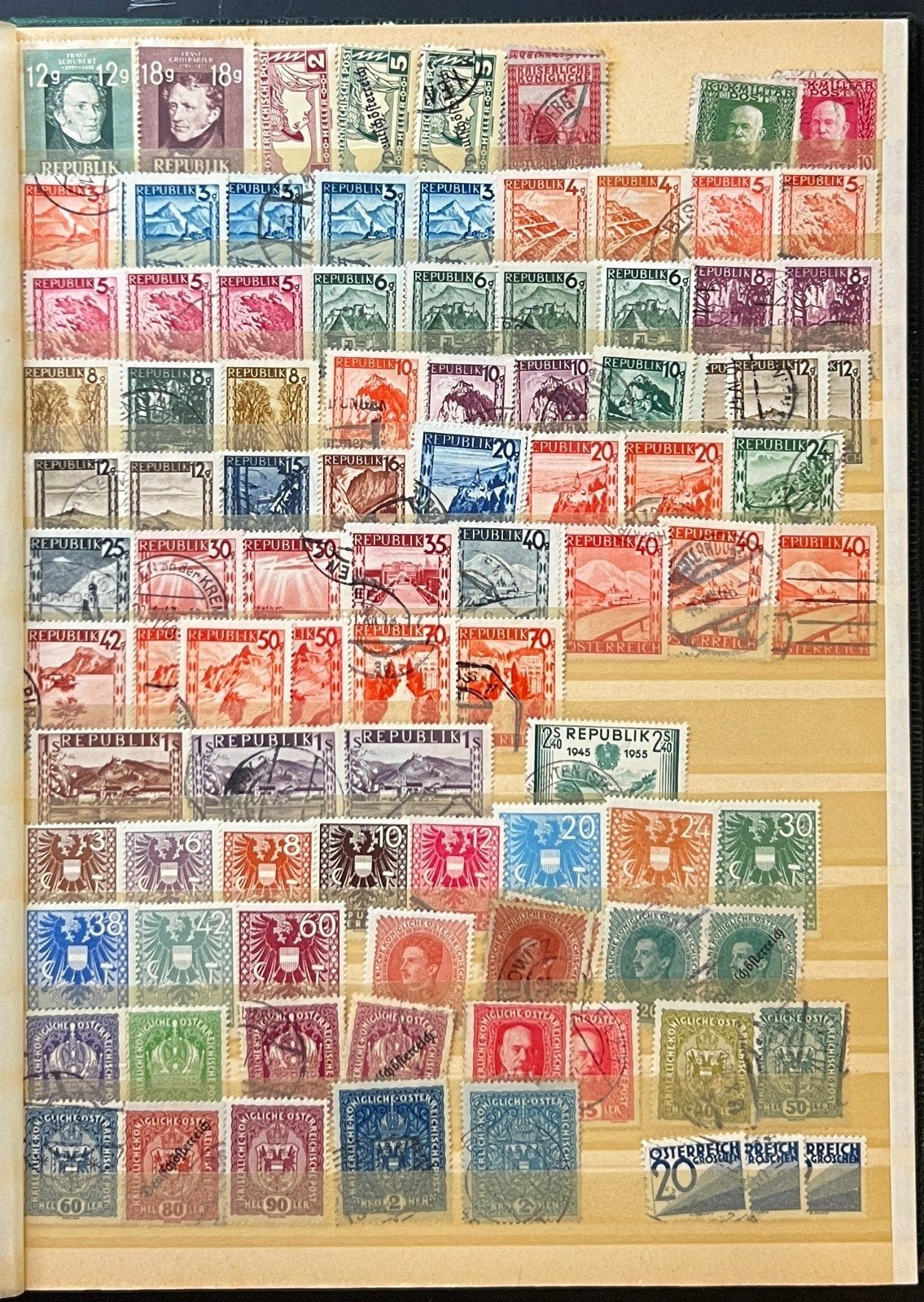 Europe Stamp Collection Stockbook 13 Pages Several Hundred Stamps ZAYIX