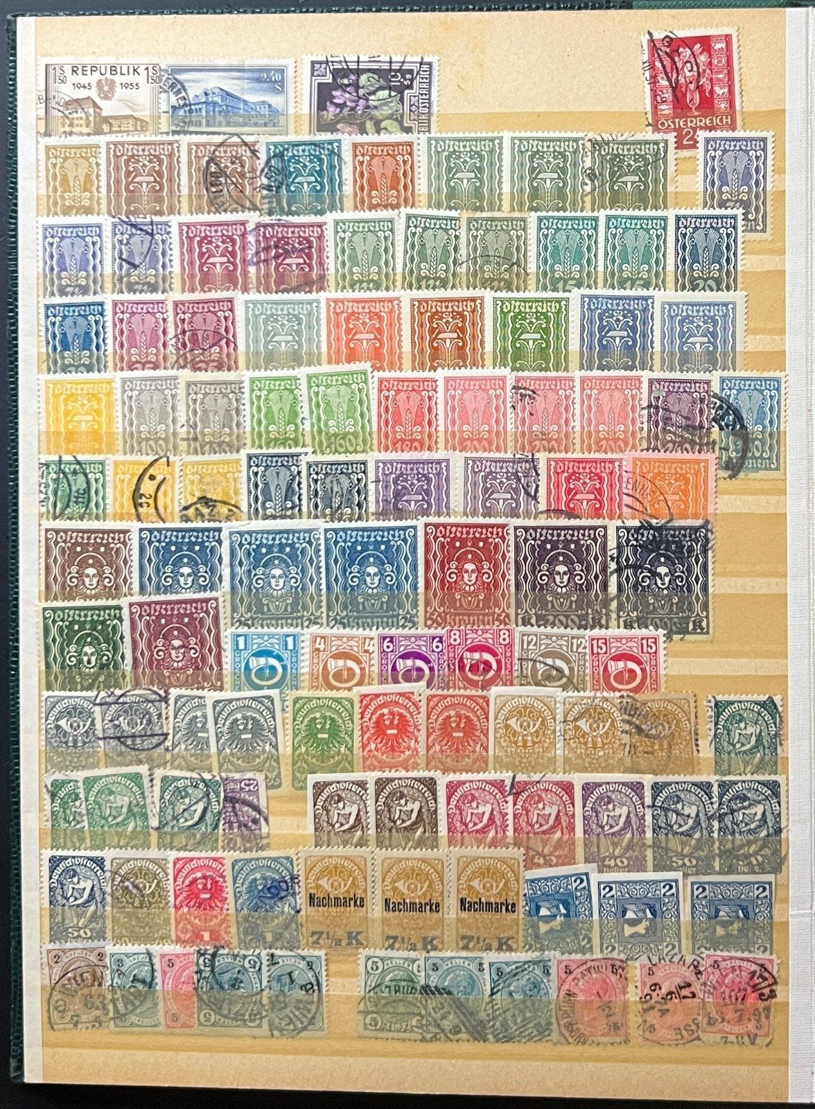 Europe Stamp Collection Stockbook 13 Pages Several Hundred Stamps ZAYIX