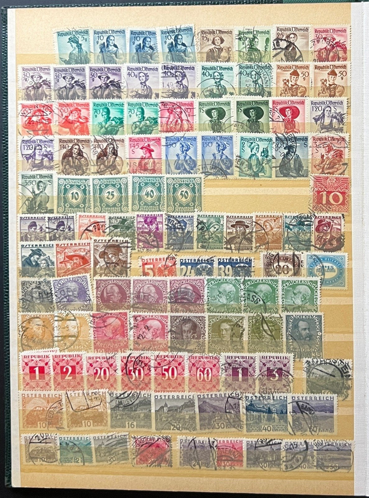 Europe Stamp Collection Stockbook 13 Pages Several Hundred Stamps ZAYIX