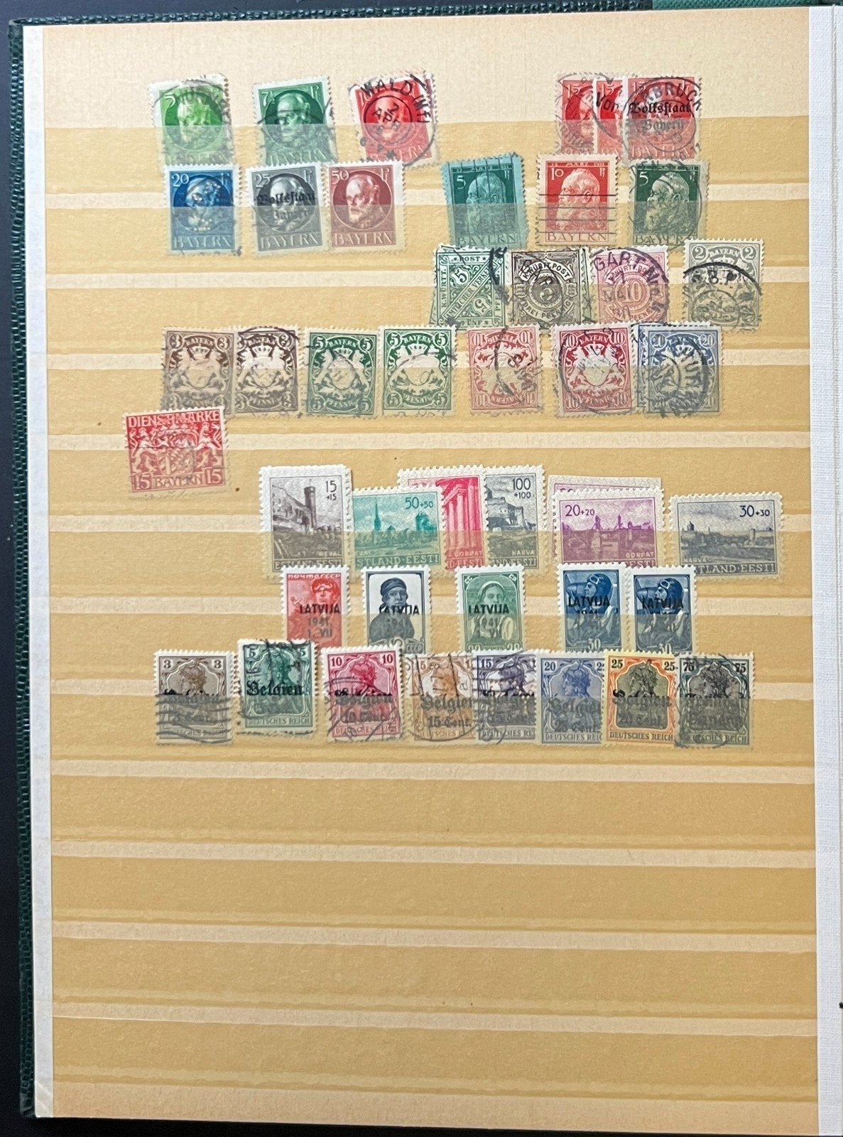 Europe Stamp Collection Stockbook 13 Pages Several Hundred Stamps ZAYIX