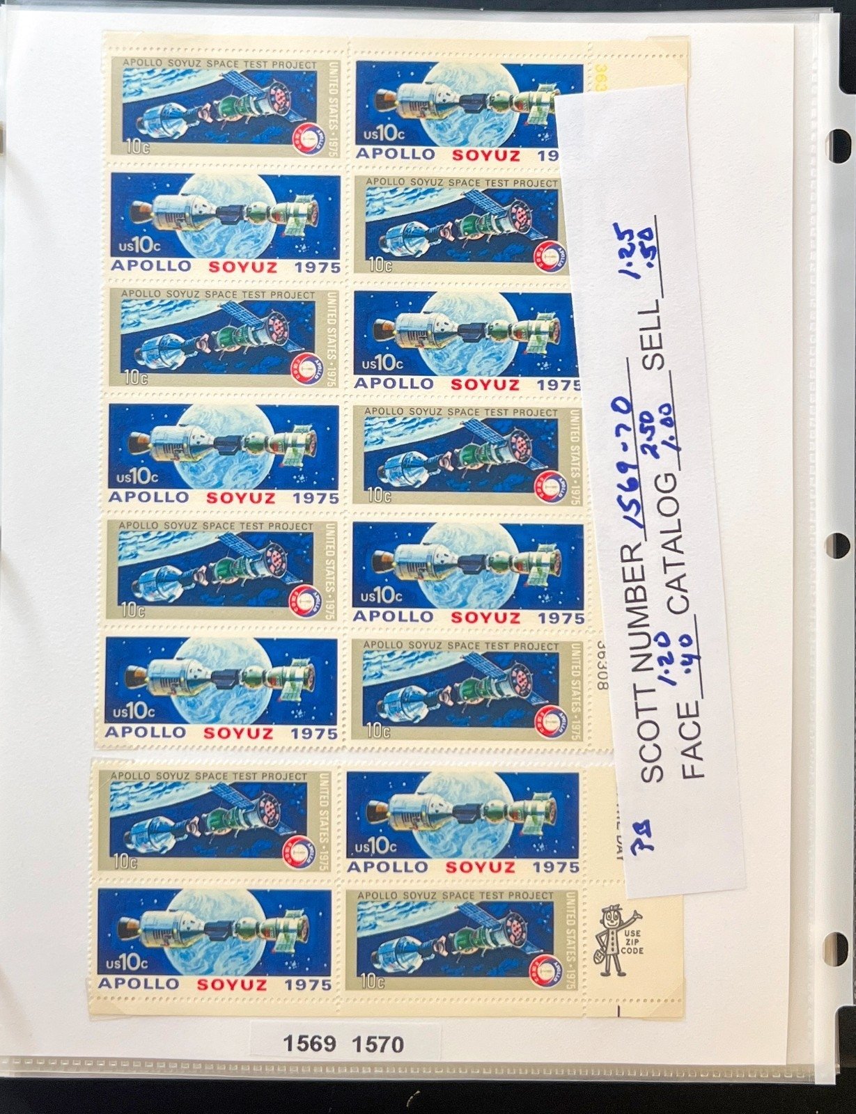 United States Plate Block & Half Sheets Stamp Collection Album MNH ZAYIX