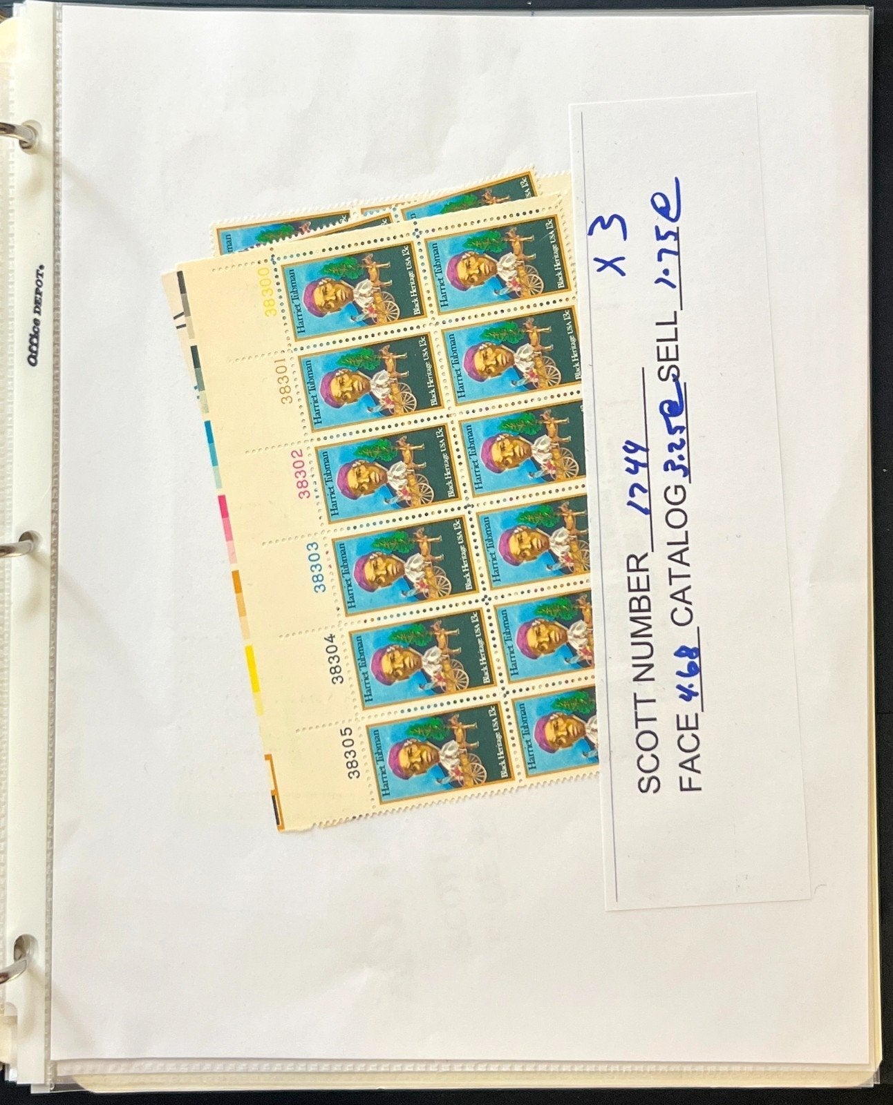 United States Plate Block & Half Sheets Stamp Collection Album MNH ZAYIX