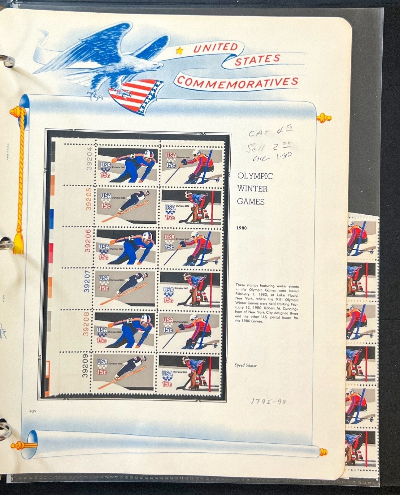 United States Plate Block & Half Sheets Stamp Collection Album MNH ZAYIX