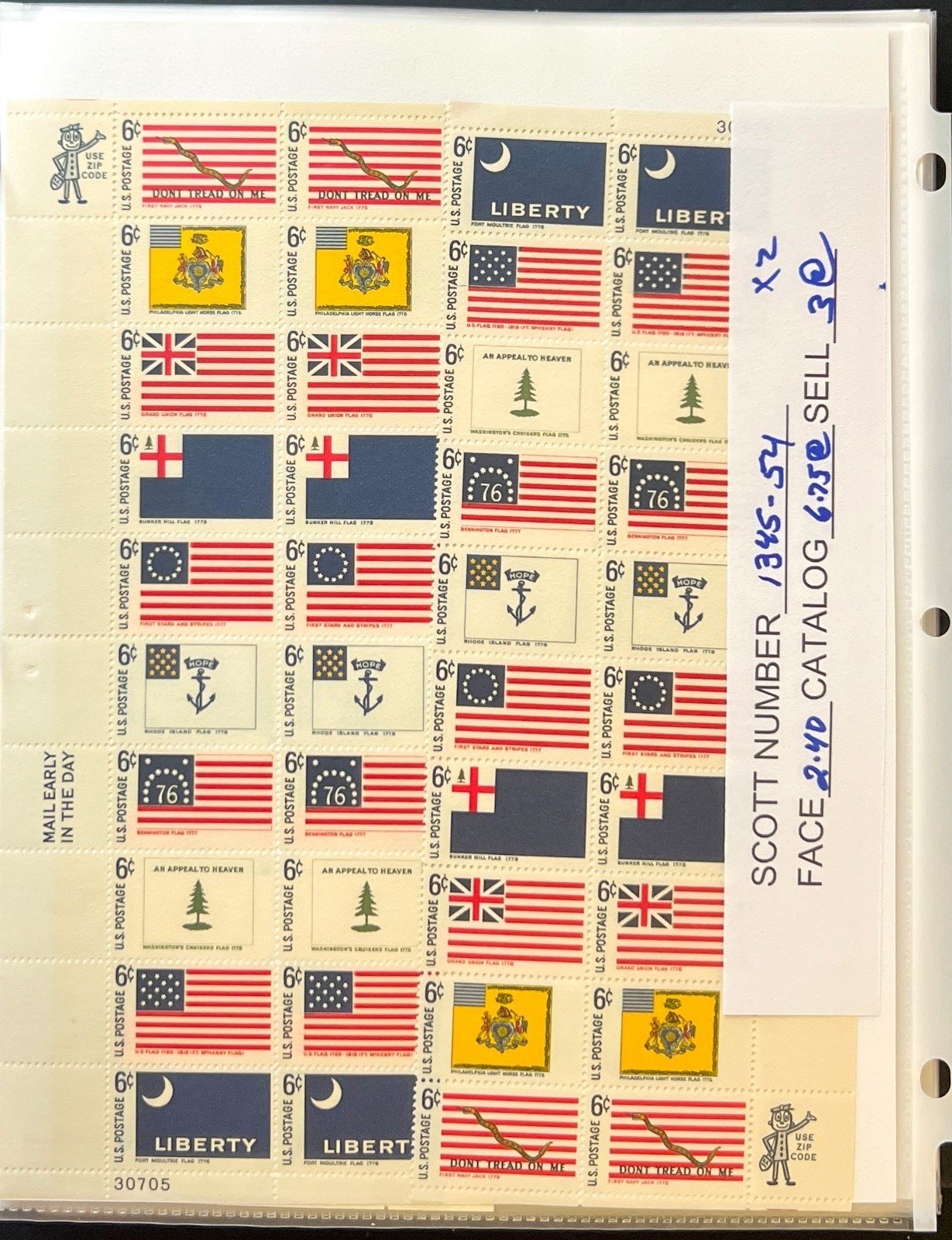 United States Plate Block & Half Sheets Stamp Collection Album MNH ZAYIX