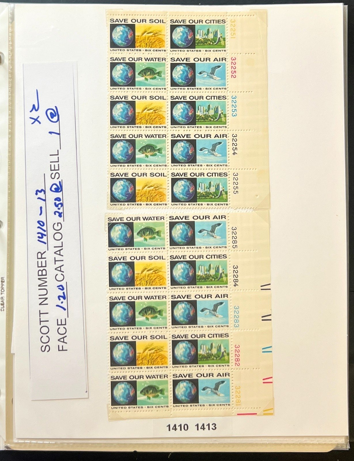 United States Plate Block & Half Sheets Stamp Collection Album MNH ZAYIX