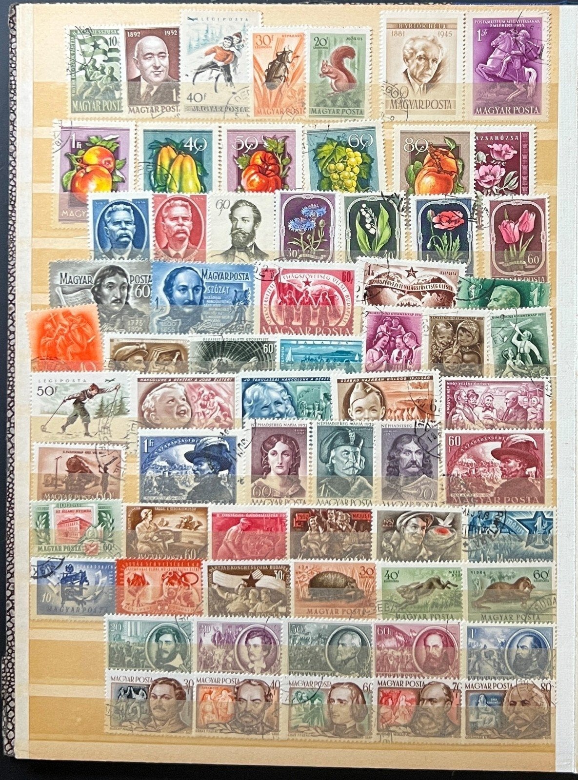 World & U.S. Stamp Collection Stockbook Hundreds Of Stamps Mint & Used ZAYIX