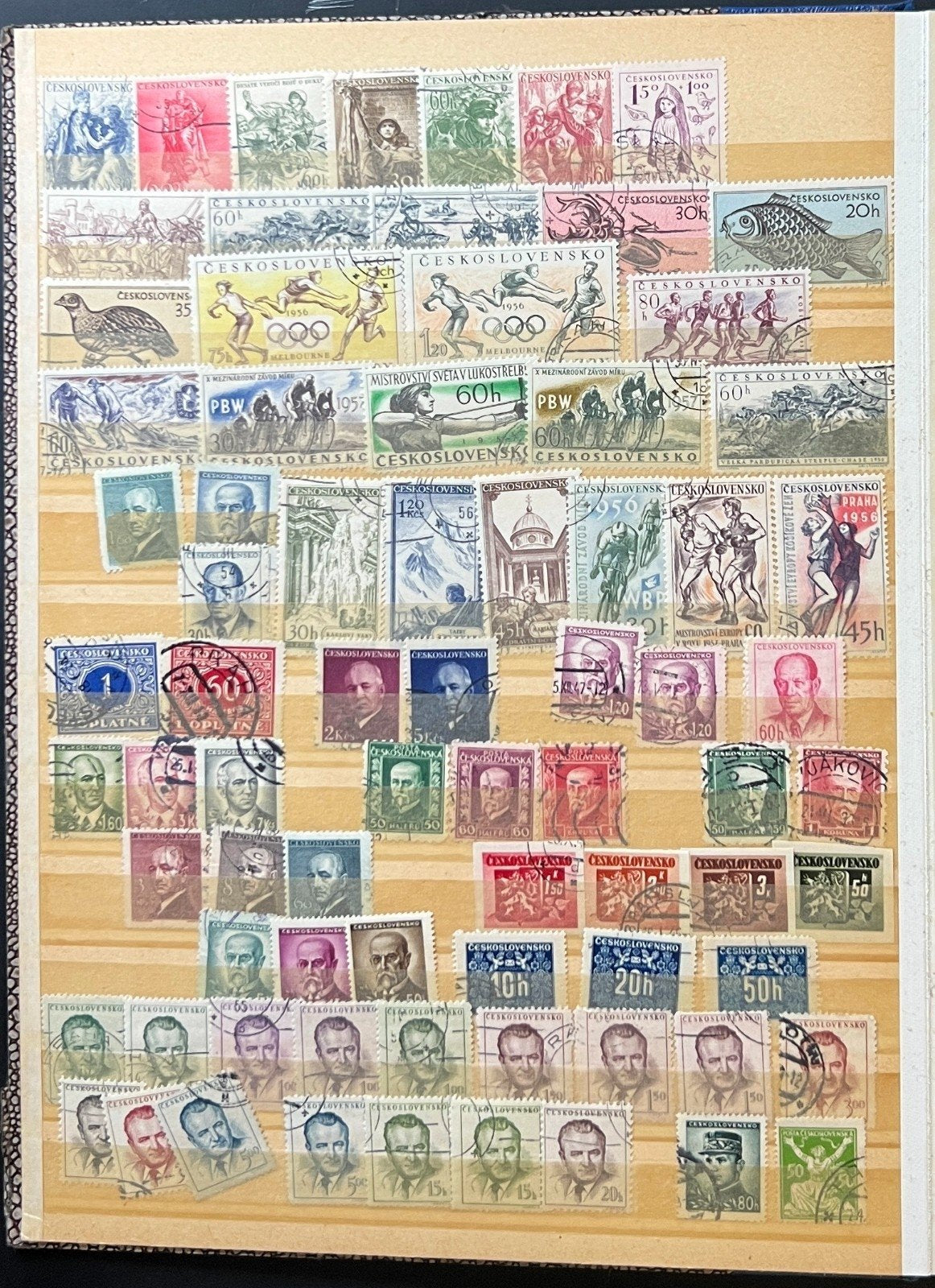 World & U.S. Stamp Collection Stockbook Hundreds Of Stamps Mint & Used ZAYIX