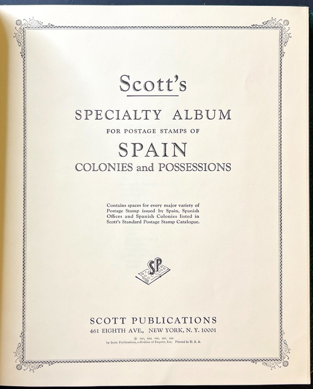 Spain Stamp Collection Scott Specialty Album Mint Hinged 1850-1968 ZAYIX