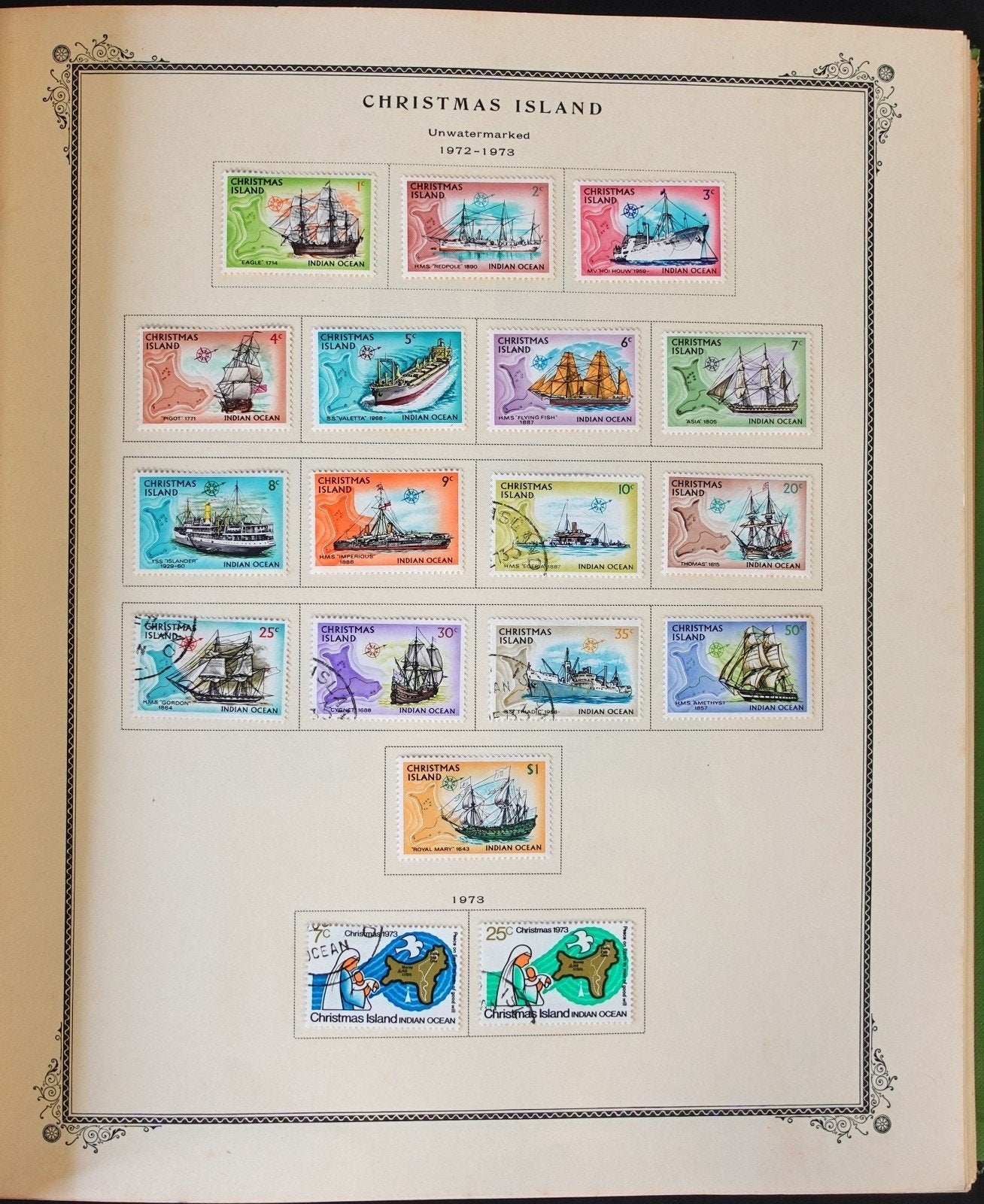Christmas & Cocos Island Stamp Collection Scott Specialty Album 1958-1995 ZAYIX