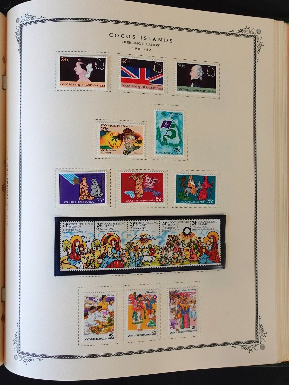 Christmas & Cocos Island Stamp Collection Scott Specialty Album 1958-1995 ZAYIX