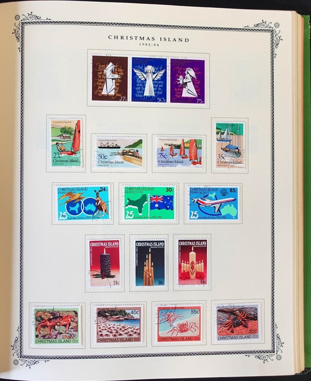 Christmas & Cocos Island Stamp Collection Scott Specialty Album 1958-1995 ZAYIX
