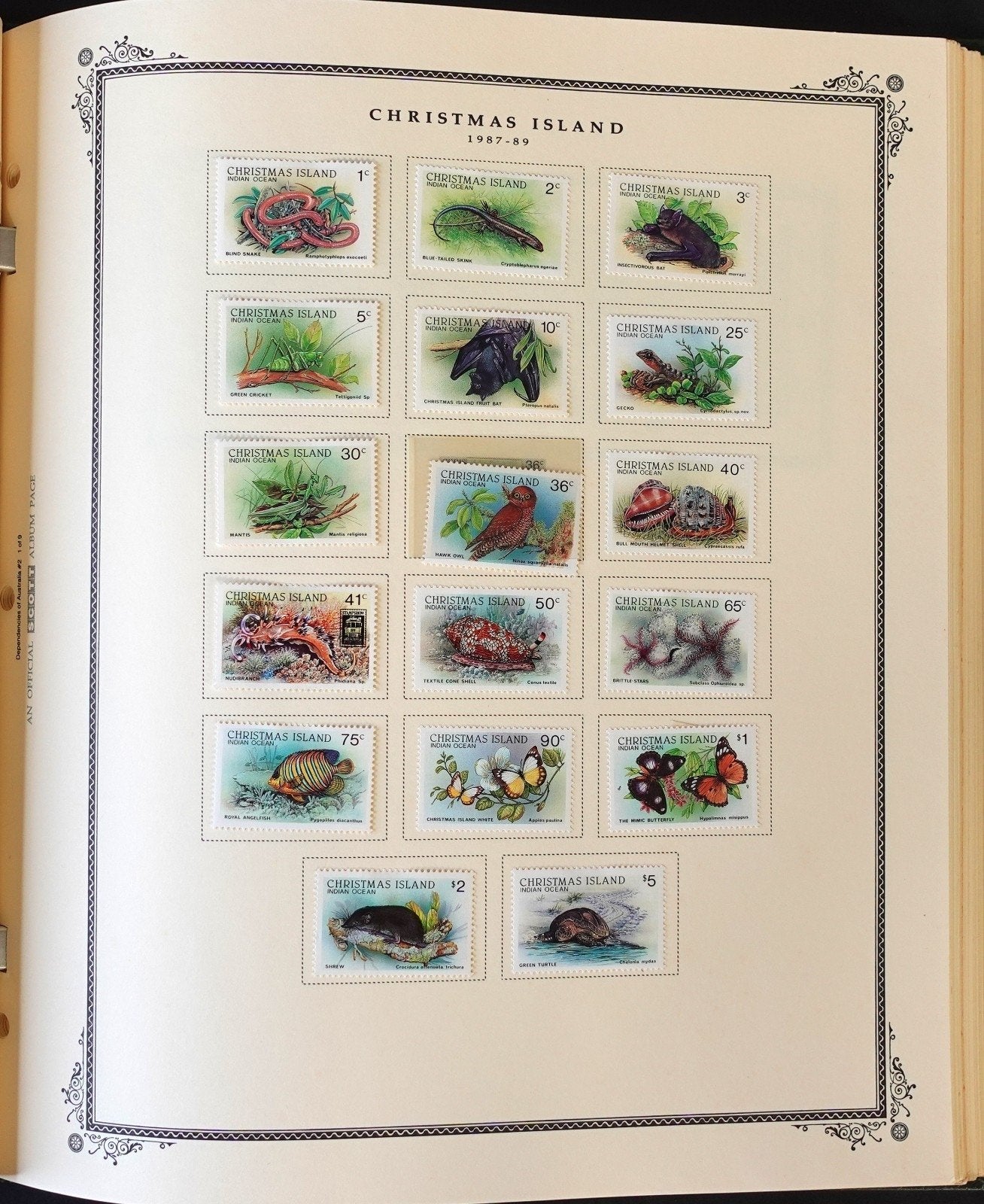 Christmas & Cocos Island Stamp Collection Scott Specialty Album 1958-1995 ZAYIX