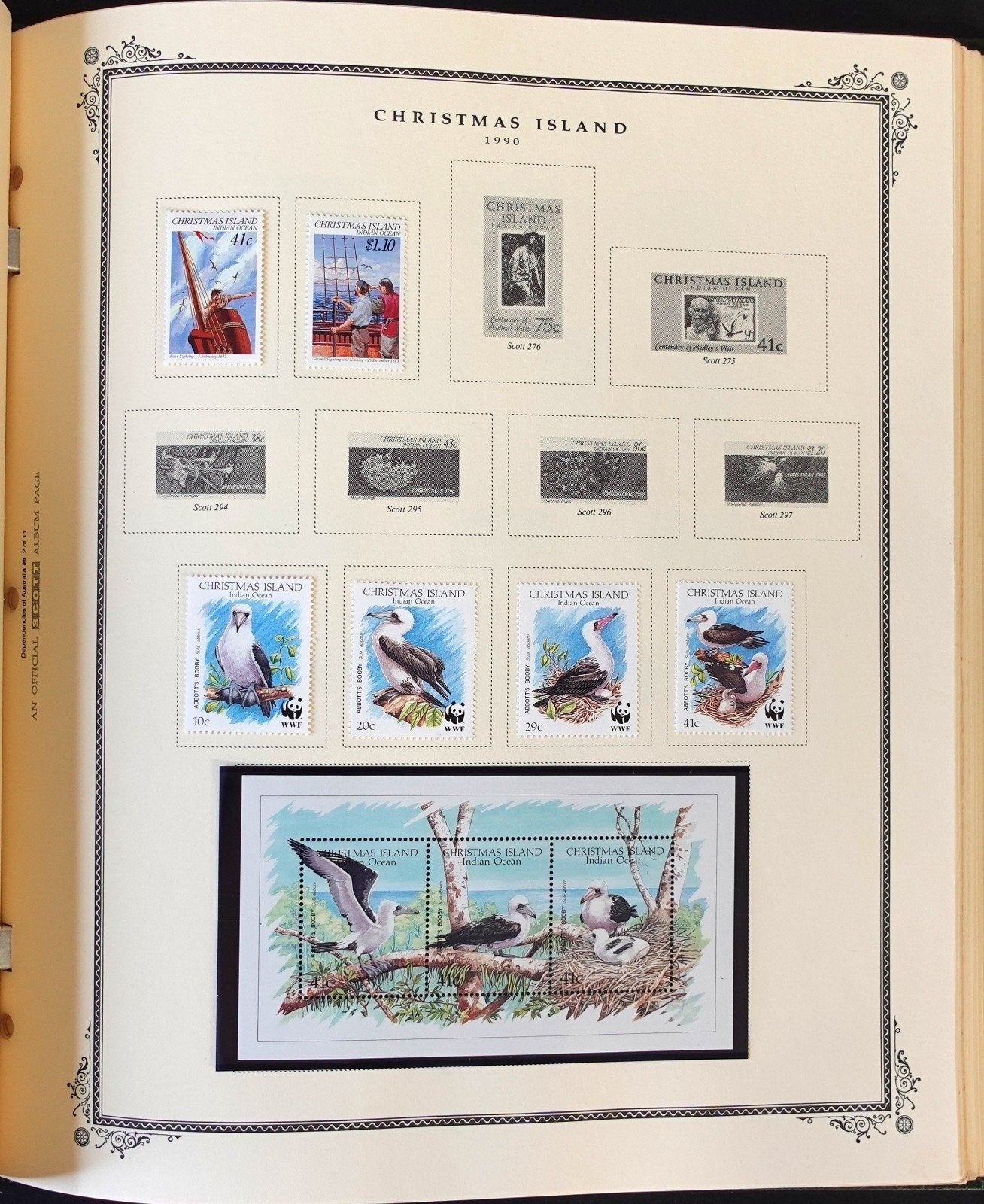 Christmas & Cocos Island Stamp Collection Scott Specialty Album 1958-1995 ZAYIX