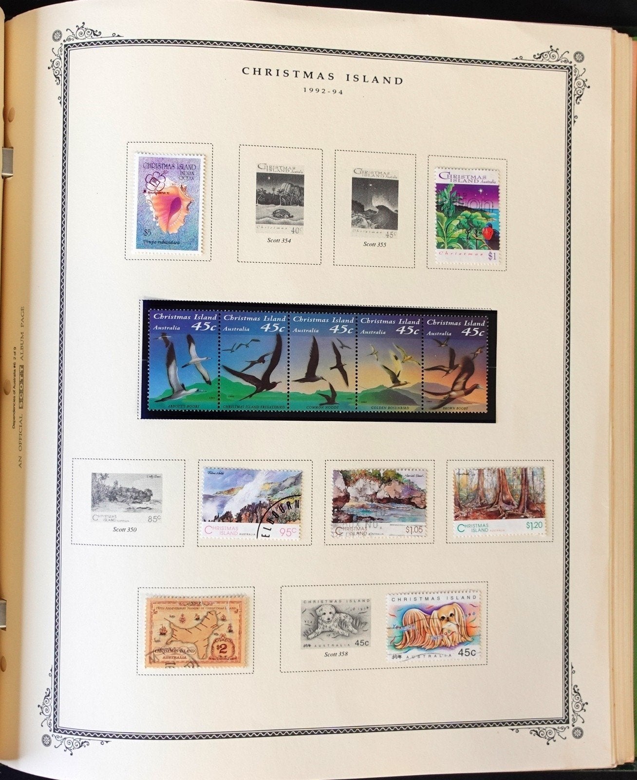 Christmas & Cocos Island Stamp Collection Scott Specialty Album 1958-1995 ZAYIX