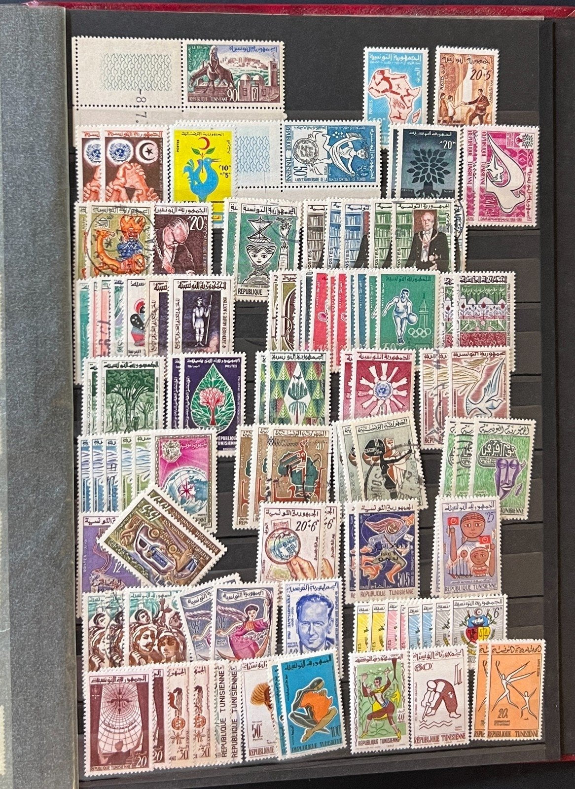 North Algeria Algerie Stamp Collection Stockbook 28 Pages Mint & Used ZAYIX