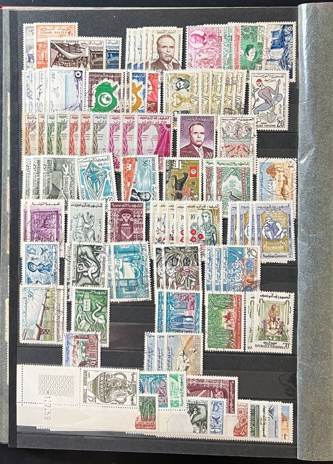 North Algeria Algerie Stamp Collection Stockbook 28 Pages Mint & Used ZAYIX