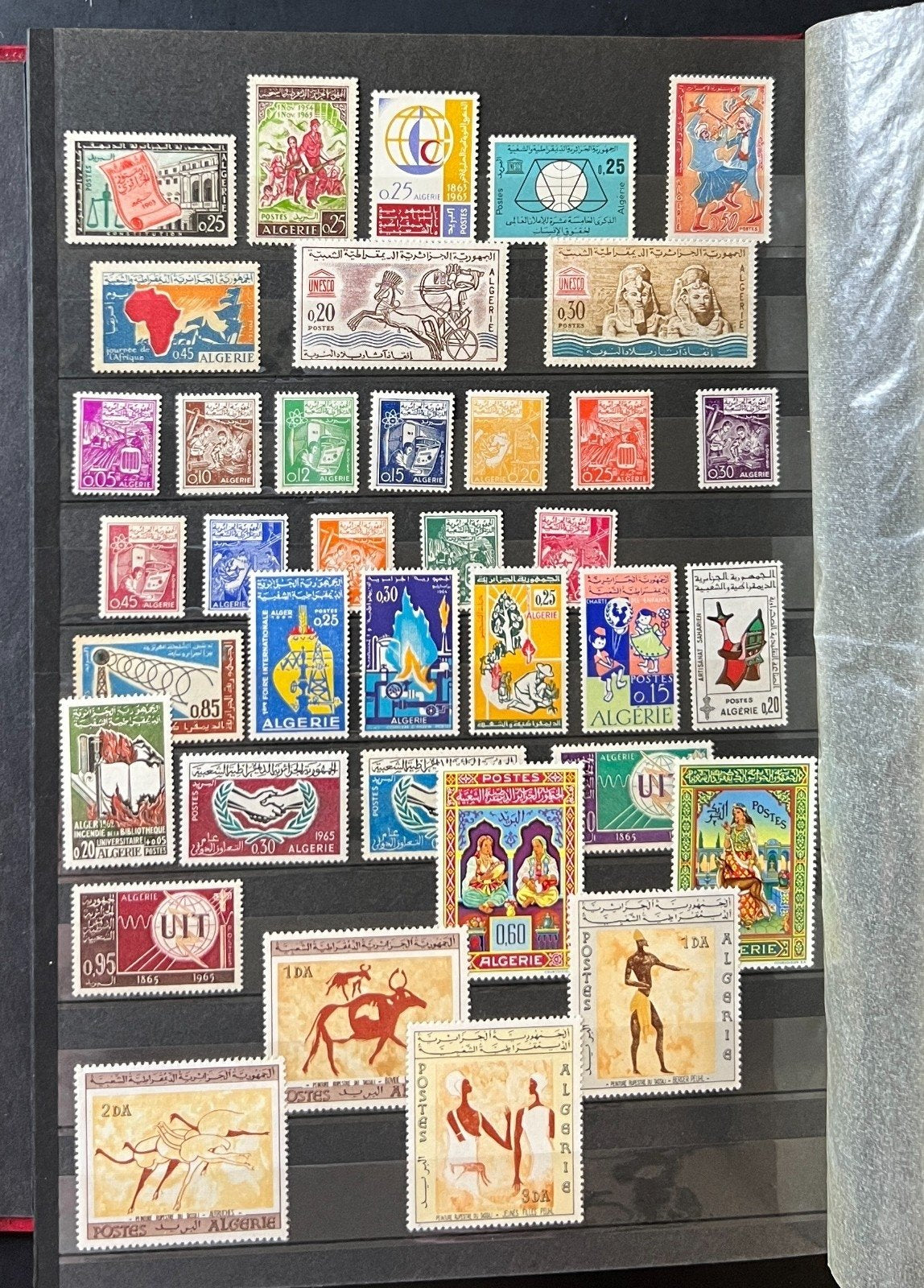 North Algeria Algerie Stamp Collection Stockbook 28 Pages Mint & Used ZAYIX