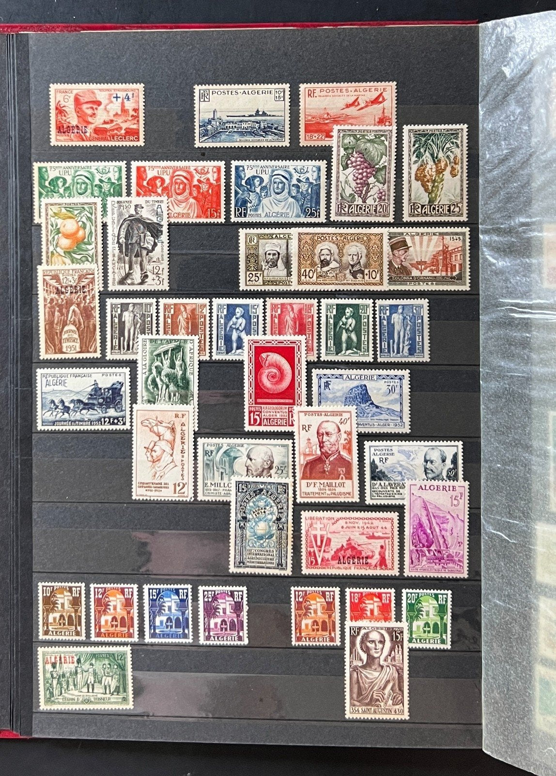 North Algeria Algerie Stamp Collection Stockbook 28 Pages Mint & Used ZAYIX